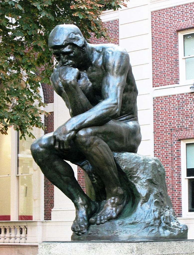 "The Thinker" Statue by Auguste Rodin Dante Contemplating Hell