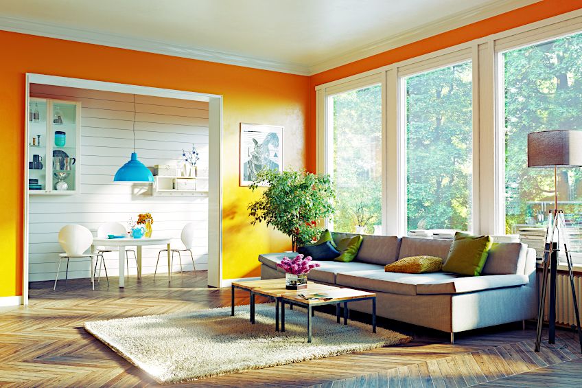 What Color Matches Orange Walls