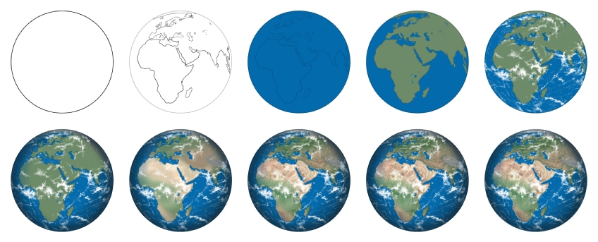 Earth Drawing Tutorial - How to draw Earth step by step