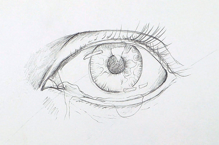 eye crying drawing