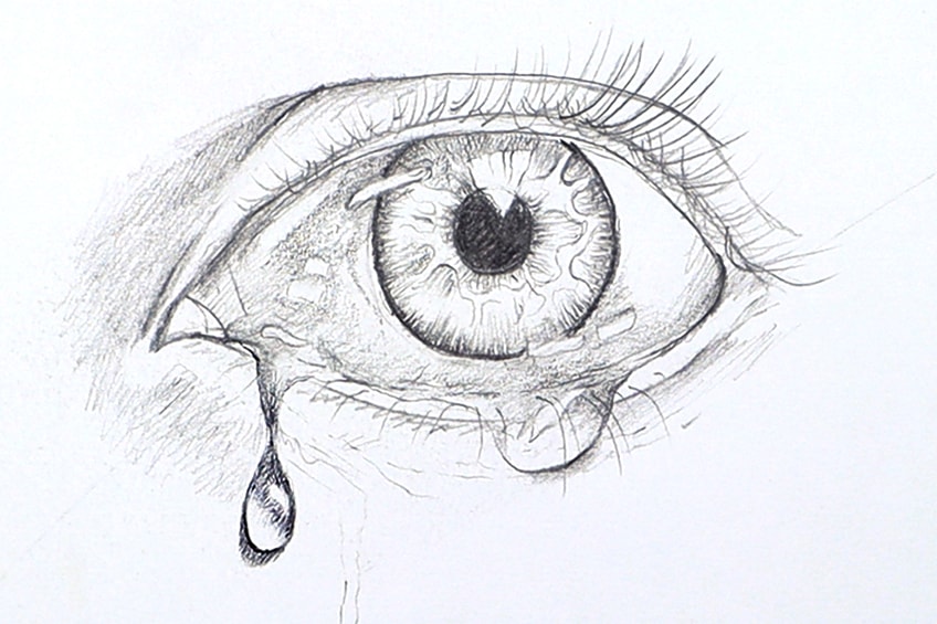 Crying Eye Drawing by Collin A Clarke - Fine Art America