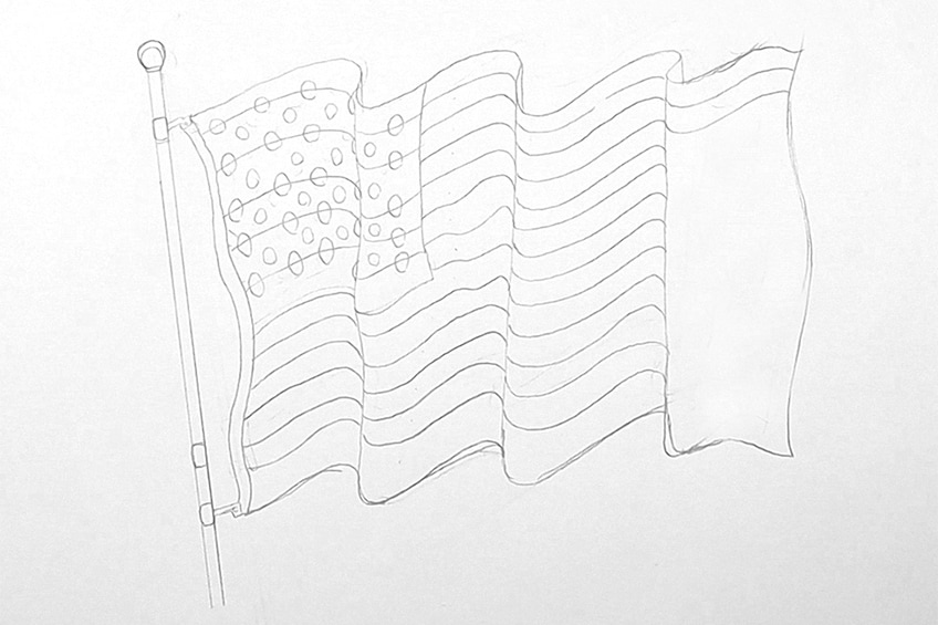 flag drawing 08