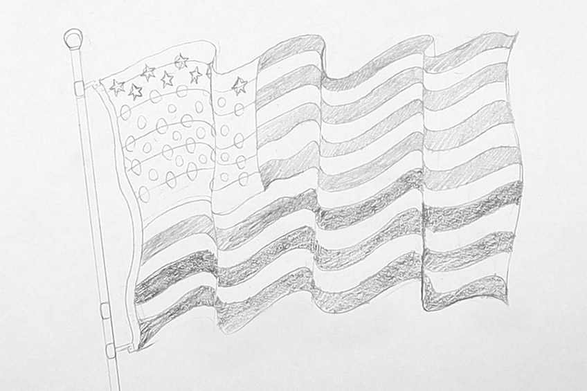 flag drawing 12