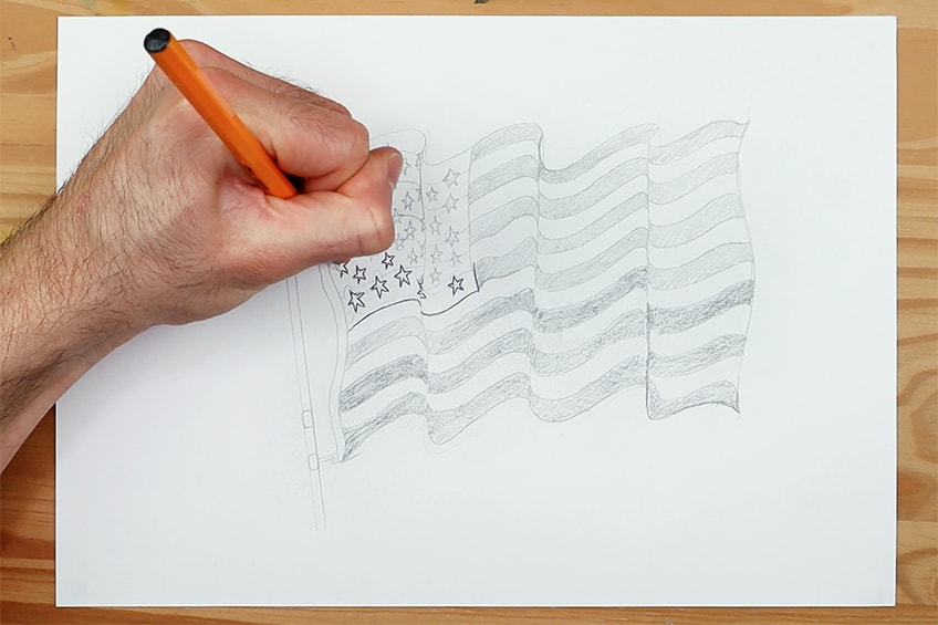 flag drawing 14