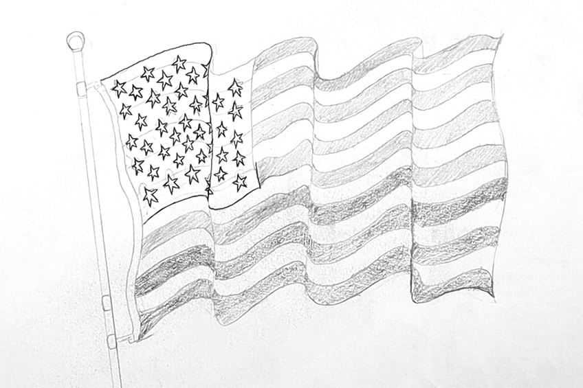 flag drawing 15