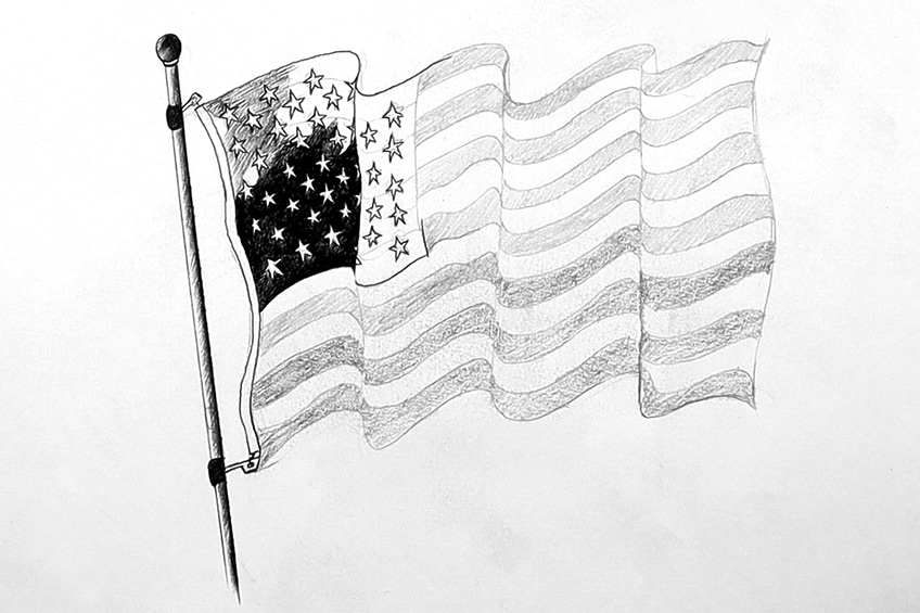 flag drawing 17