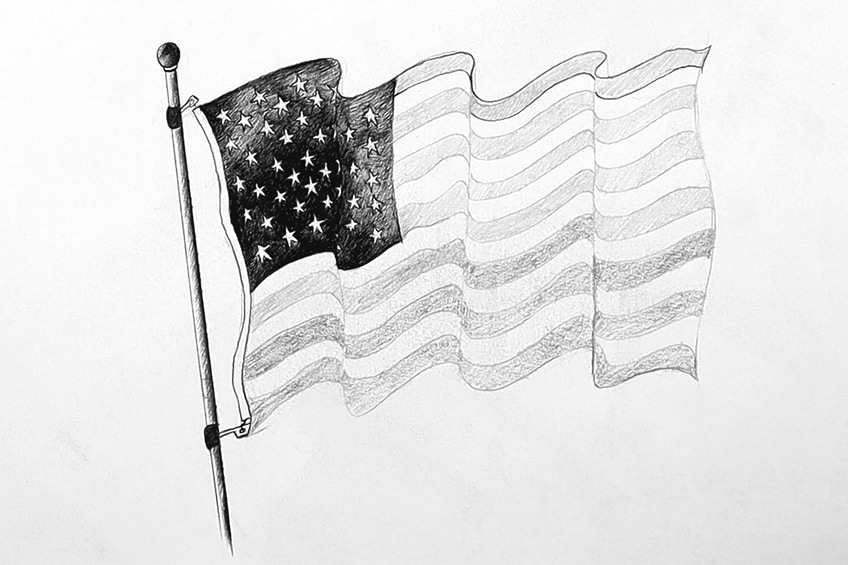 flag drawing 20