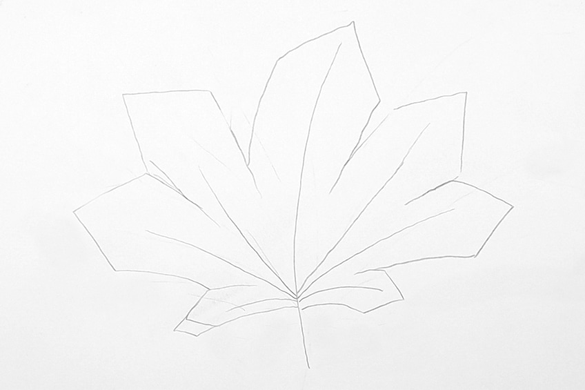 leaves drawing step 22