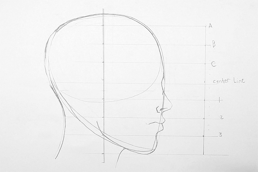 side face drawing 10
