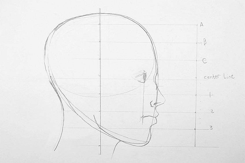 side face drawing 12
