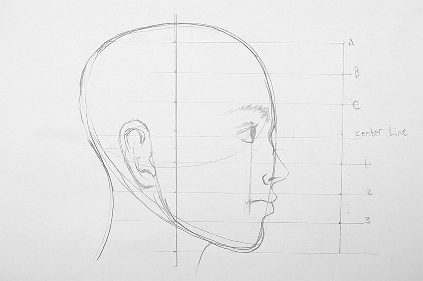 side face drawing 14