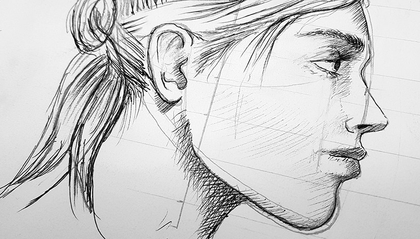 side profile drawing 22