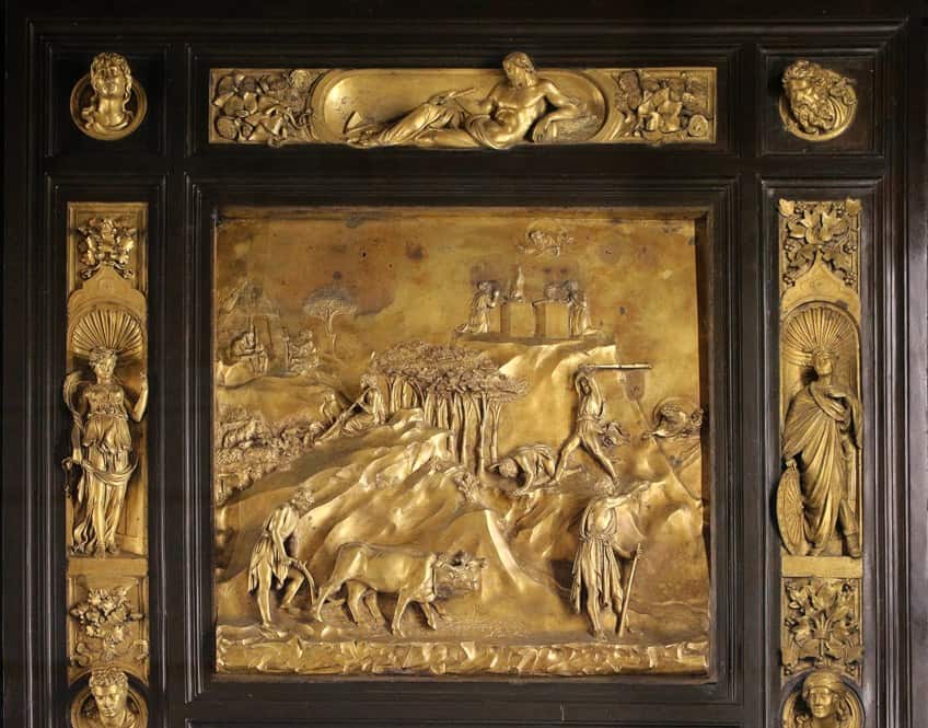 Bronze Door Cain and Abel