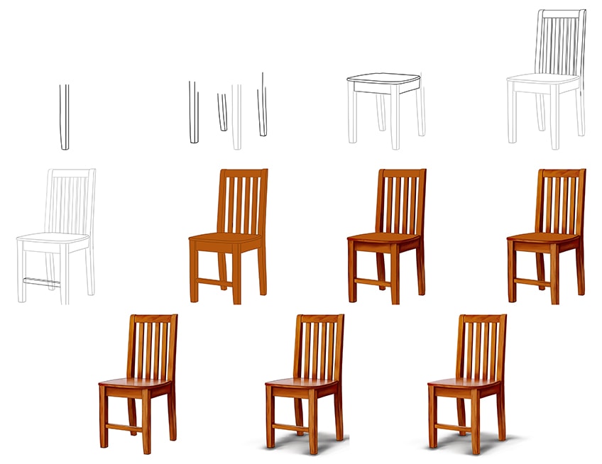 Sketch Chair Set Royalty Free SVG, Cliparts, Vectors, and Stock  Illustration. Image 29185953.