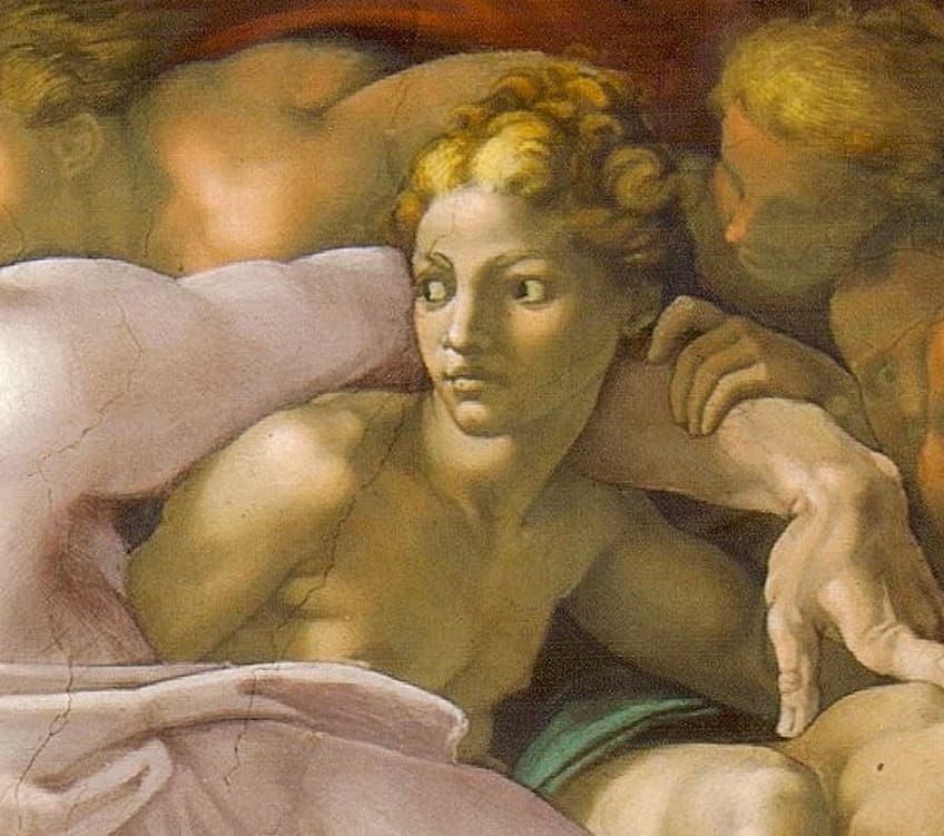 Creation of Man Painting Detail