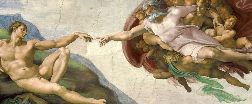 Creation of Man Painting