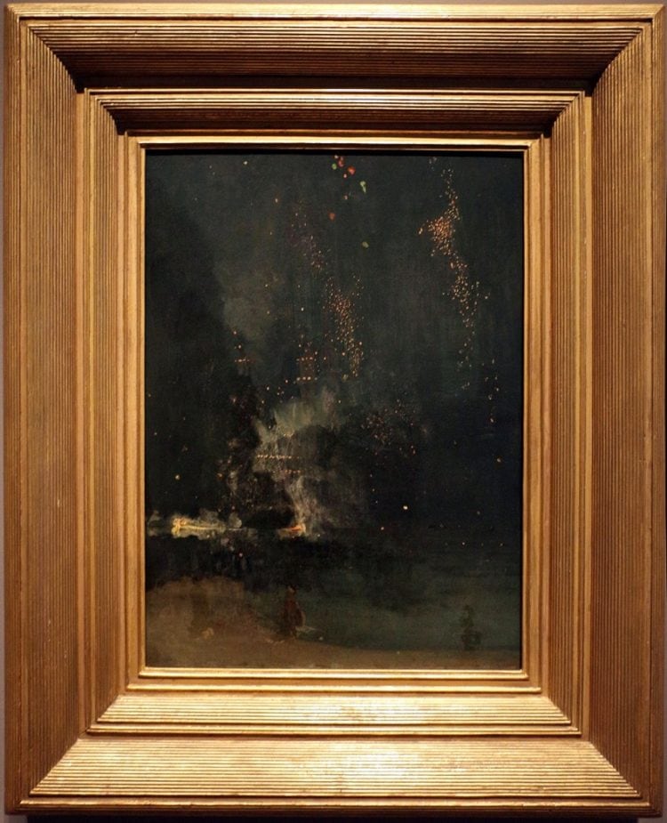 "Nocturne in Black and Gold" Whistler's Falling Rocket Painting