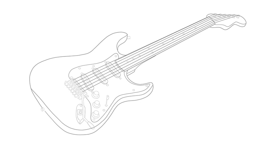 Guitar Drawing 6