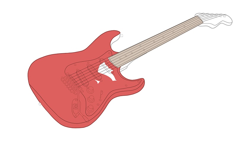 Guitar Drawing 8