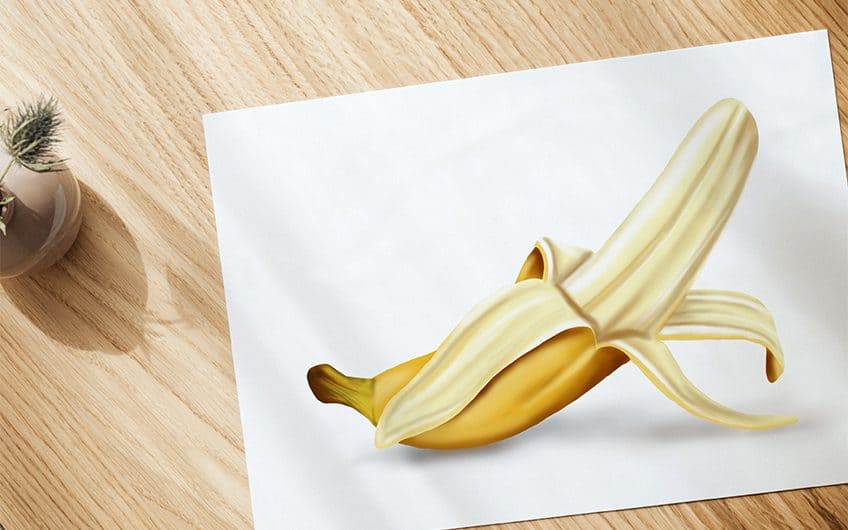 Realistic banana drawing Drawing by Yashwant Sharma  Pixels