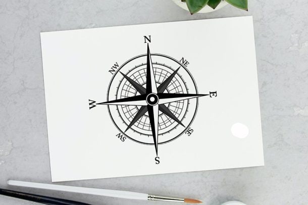 How to Draw a Compass Rose - A Step-by-Step Compass Sketch Tutorial