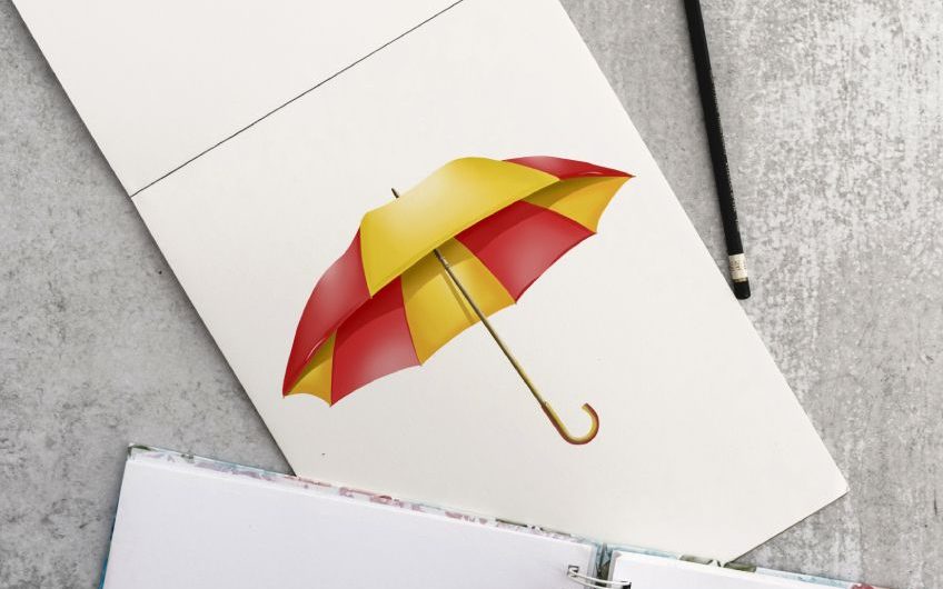 How to draw a umbrella