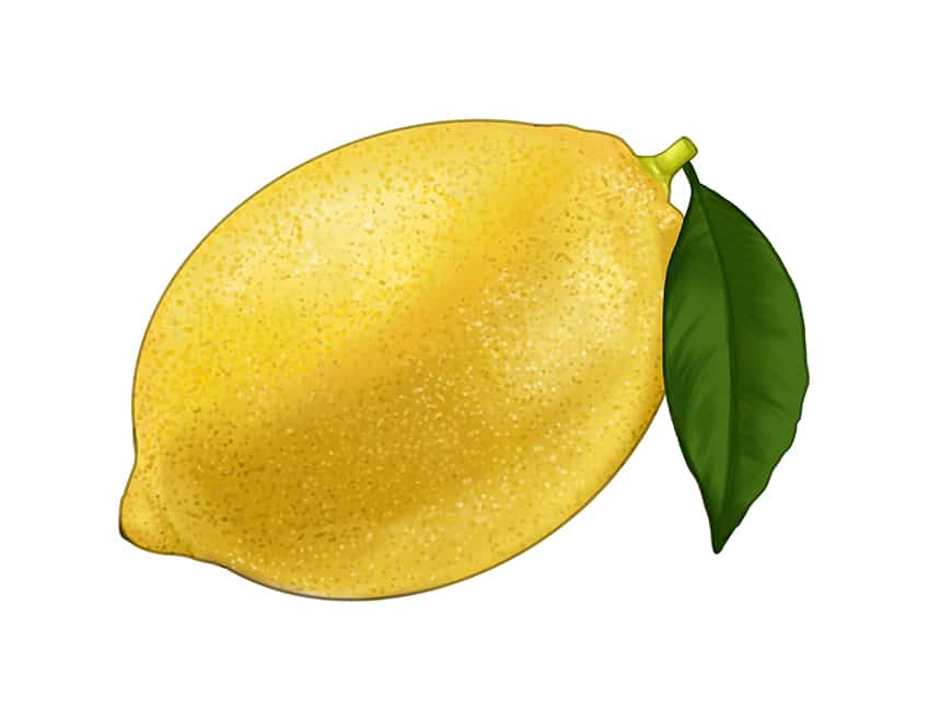 how to draw a lemon