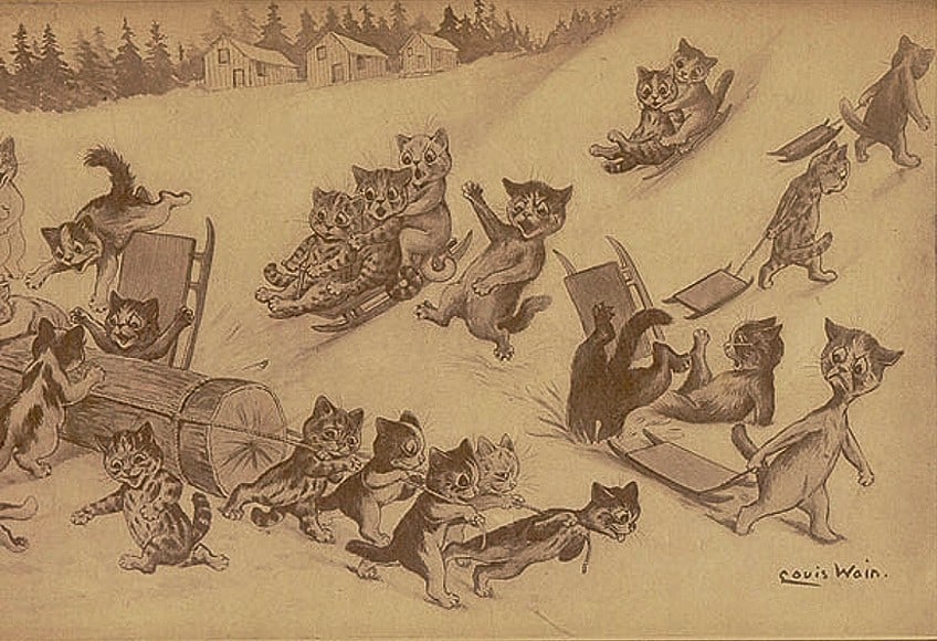 Curious cat prints and ceramics: the life and art of Louis Wain