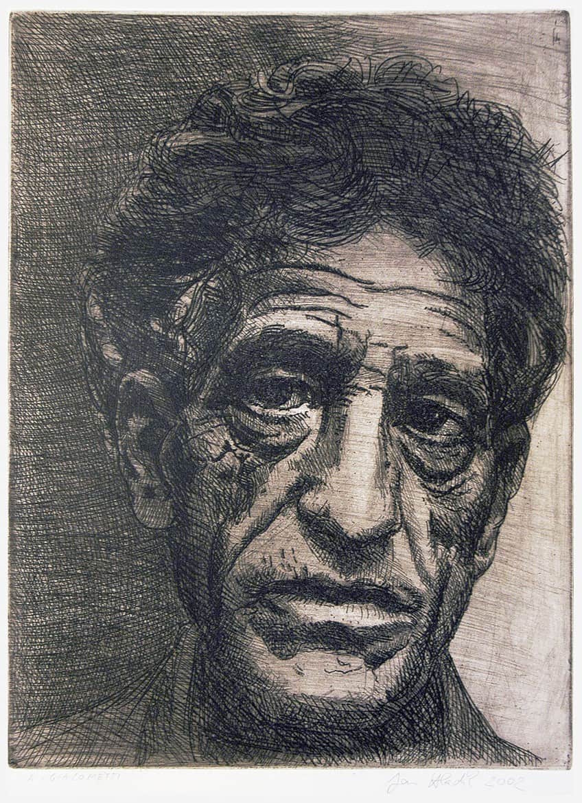 Painting of Alberto Giacometti