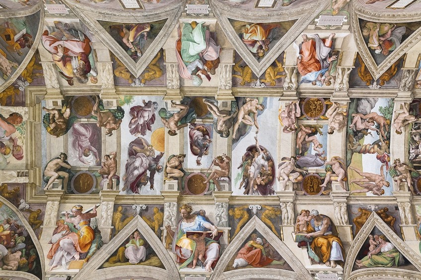 Sistine Chapel Ceiling Painting by Michelangelo