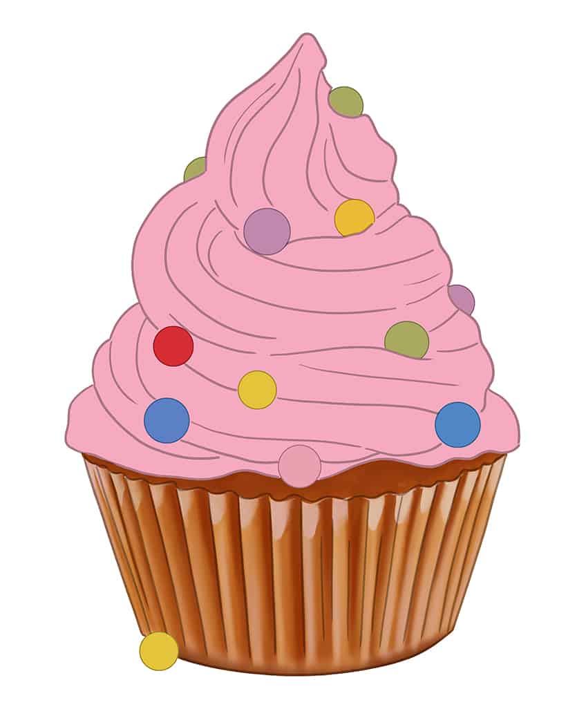 cupcake drawing 10