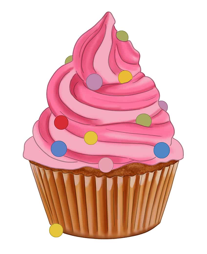 cupcake drawing 12