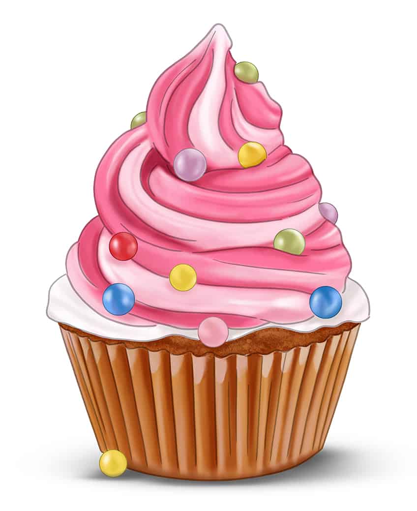 light pink cupcake clipart