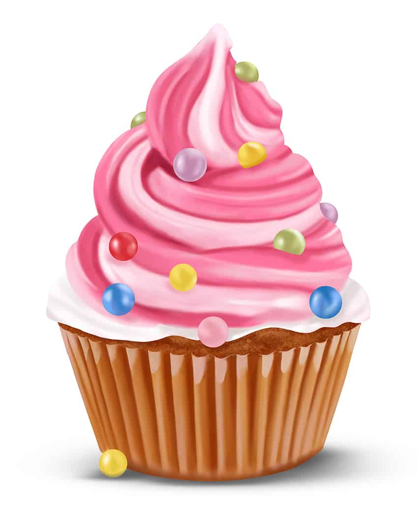 Cupcake Cherry Realistic Sketch Tasty Sweet Stock Illustration 2301692309 |  Shutterstock