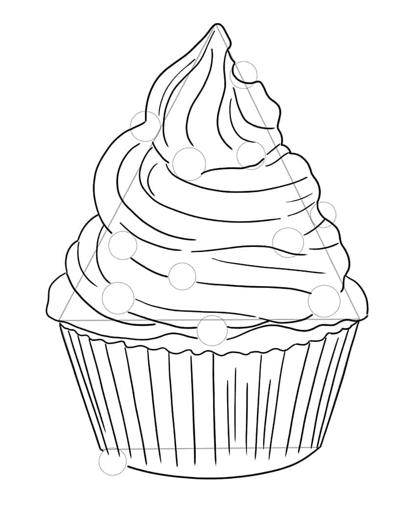 Muffin Realistic Sketch Cupcake Stock Vector (Royalty Free) 85882651 |  Shutterstock