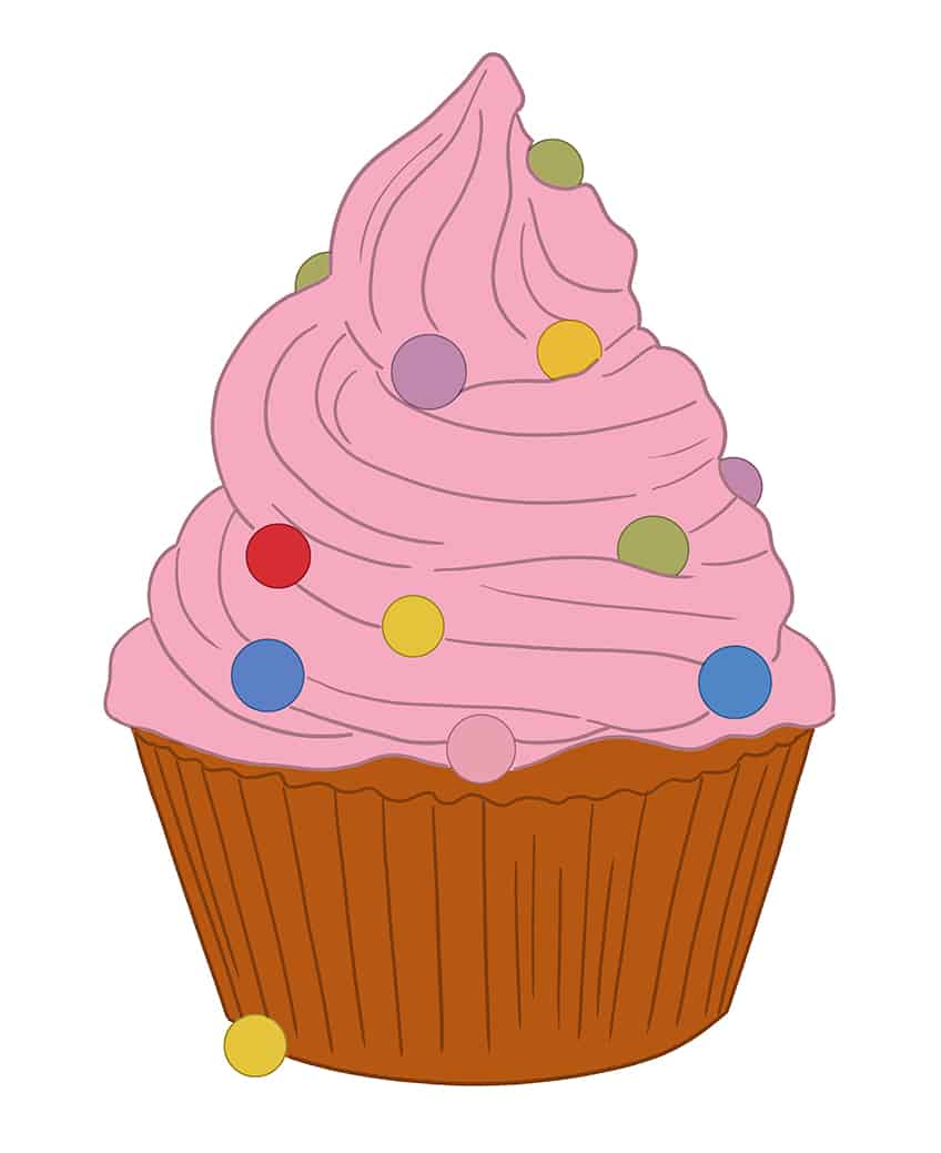 cupcake sketch hand drawn vector Stock Vector Image & Art - Alamy