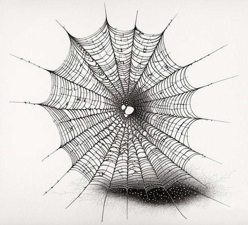 drawing idea spiderweb