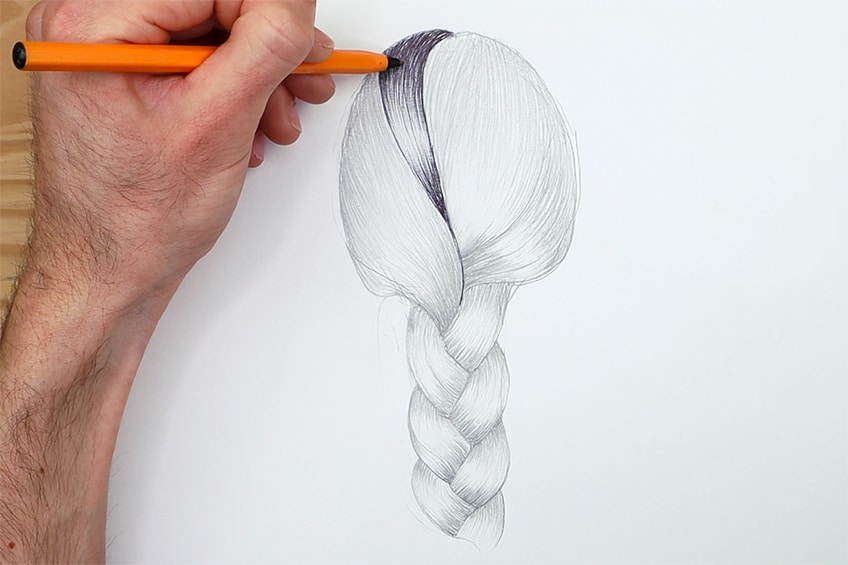 easy braid drawing 16