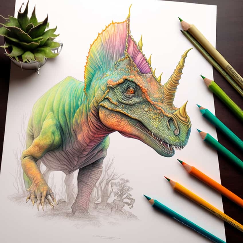 easy drawing idea dinosaur