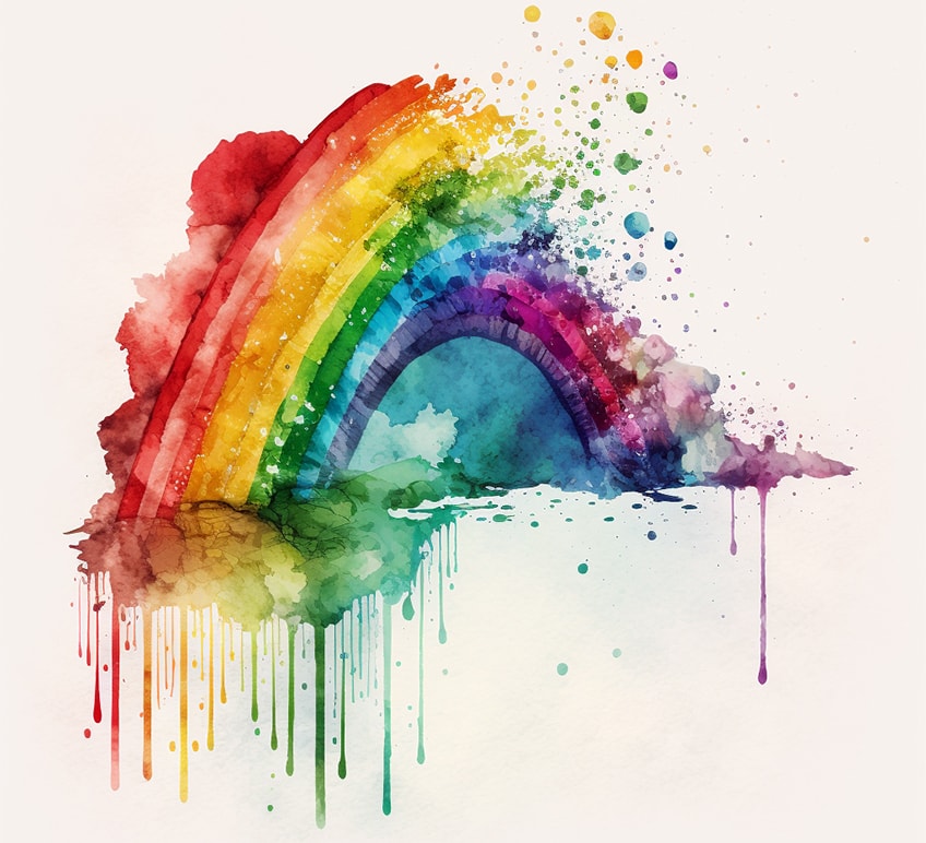 easy drawing idea rainbow