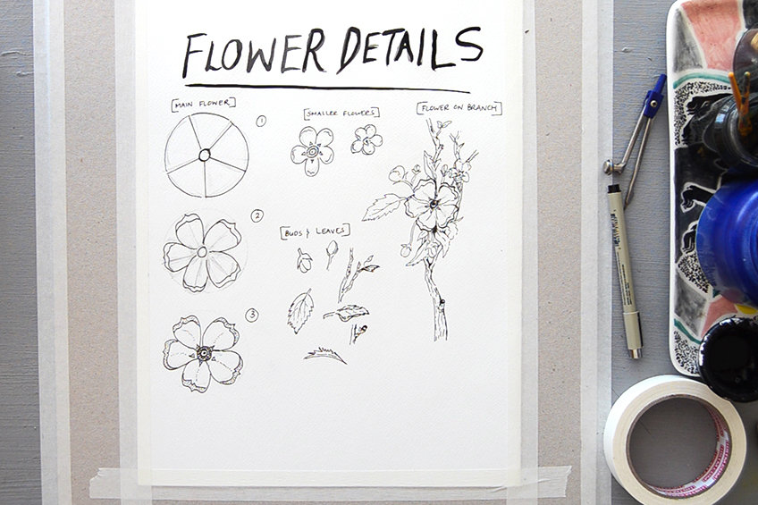 flower drawing 10