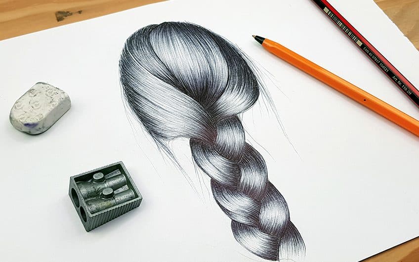 how to draw braids