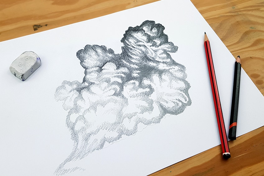 How to draw a rising smoke cloud or explosion cloud 