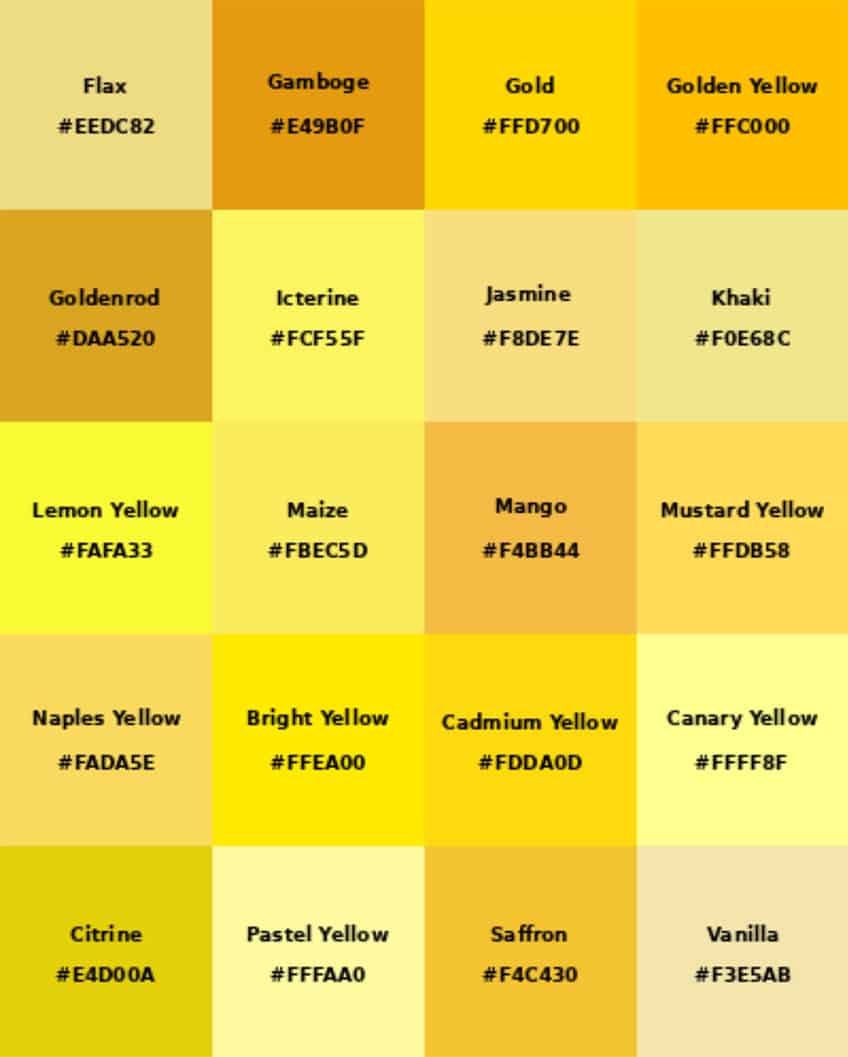 yellow shades