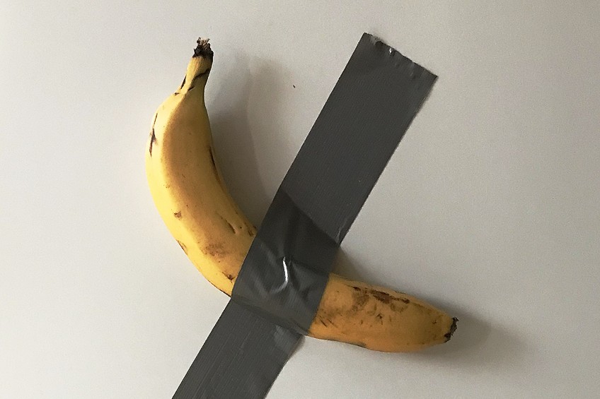 Banana Taped to Wall by Maurizio Cattelan