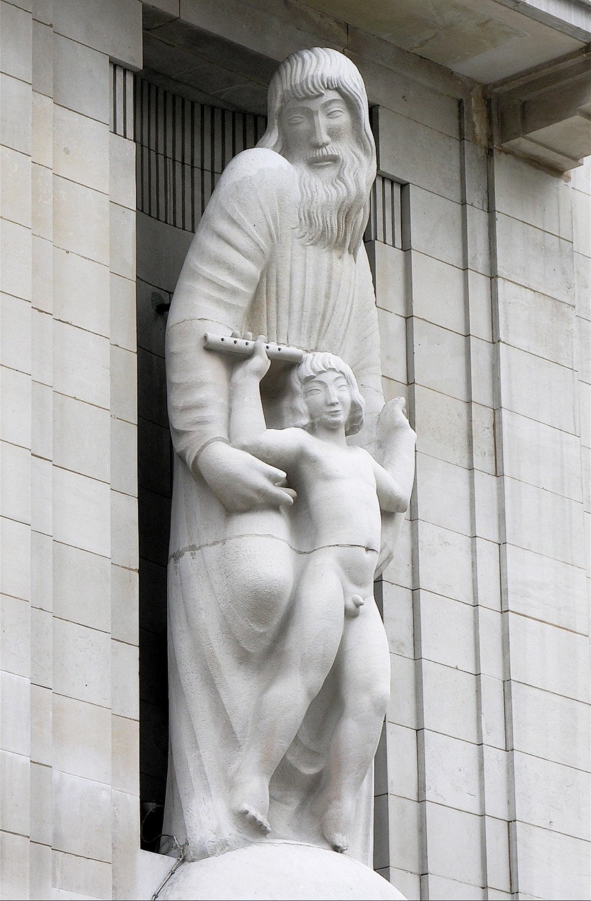Prospero and Ariel Statue