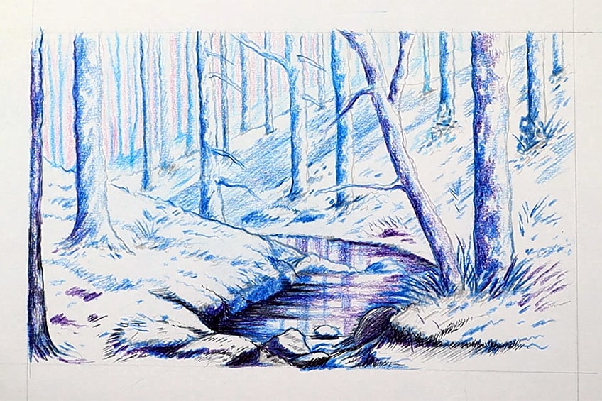 forest drawing 23