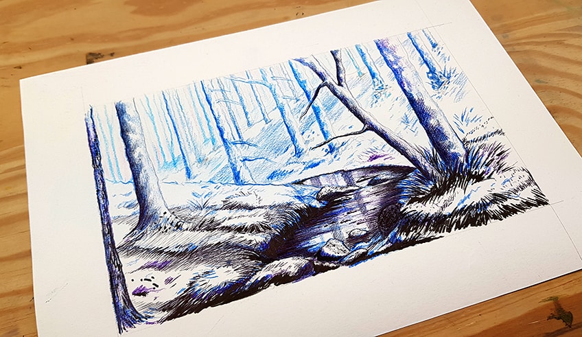 forest drawing 28