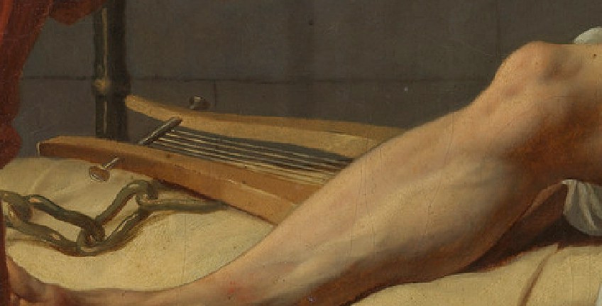 Close-Up of The Death of Socrates Painting