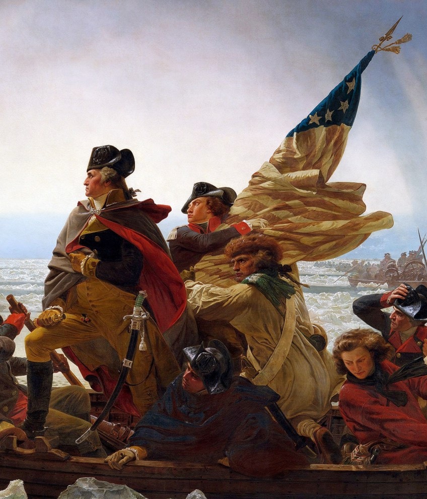 Color in the Washington Crossing the Delaware Painting